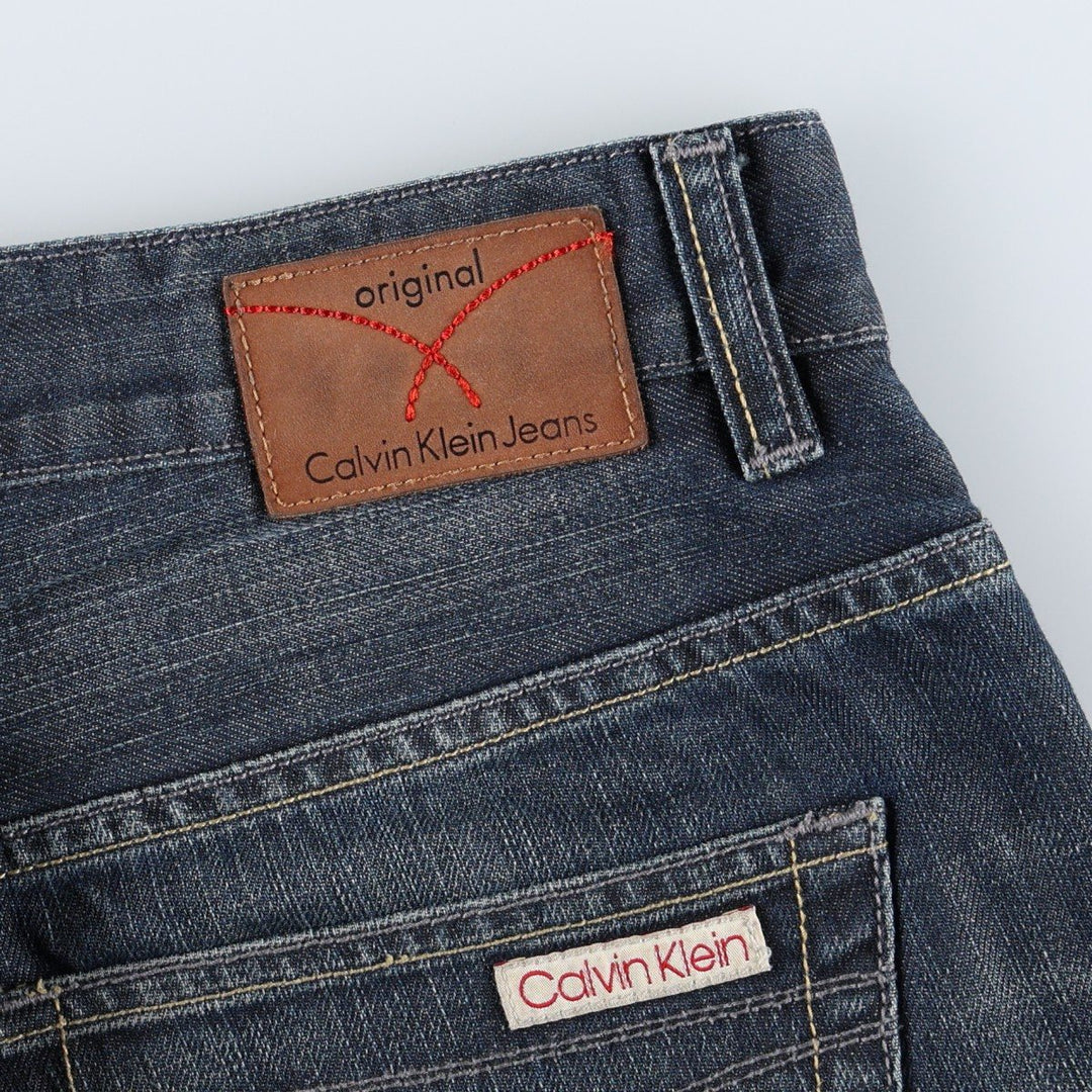 1990'S Calvin Klein Jeans Straight Denim Pants, Men's Size W33 (approx.), Vintage unclear blue type Vintage Second Hand