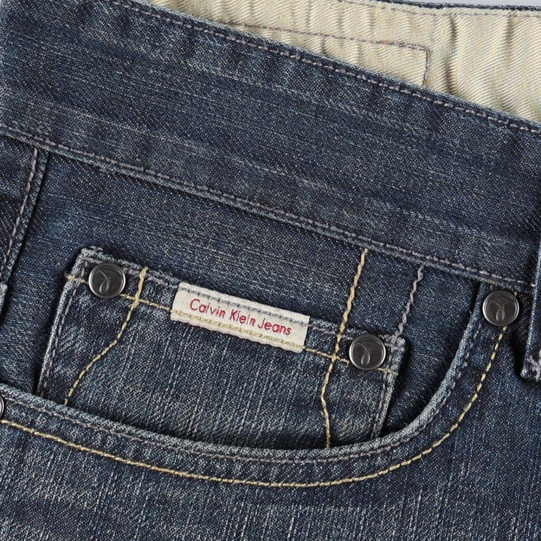 1990'S Calvin Klein Jeans Straight Denim Pants, Men's Size W33 (approx.), Vintage unclear blue type Vintage Second Hand