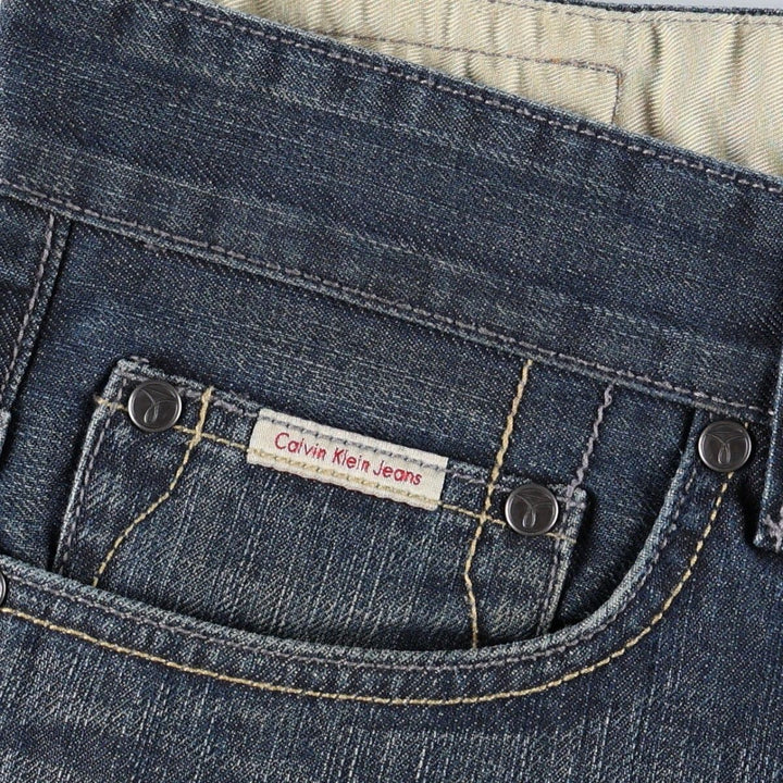1990'S Calvin Klein Jeans Straight Denim Pants, Men's Size W33 (approx.), Vintage unclear blue type Vintage Second Hand