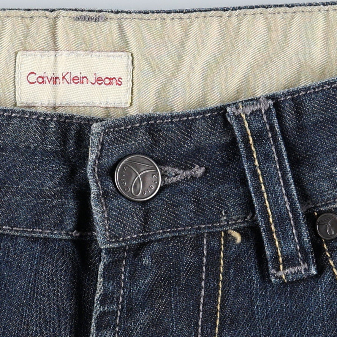1990'S Calvin Klein Jeans Straight Denim Pants, Men's Size W33 (approx.), Vintage unclear blue type Vintage Second Hand
