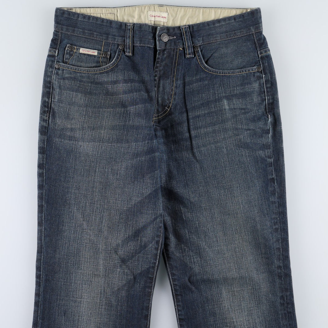1990'S Calvin Klein Jeans Straight Denim Pants, Men's Size W33 (approx.), Vintage unclear blue type Vintage Second Hand