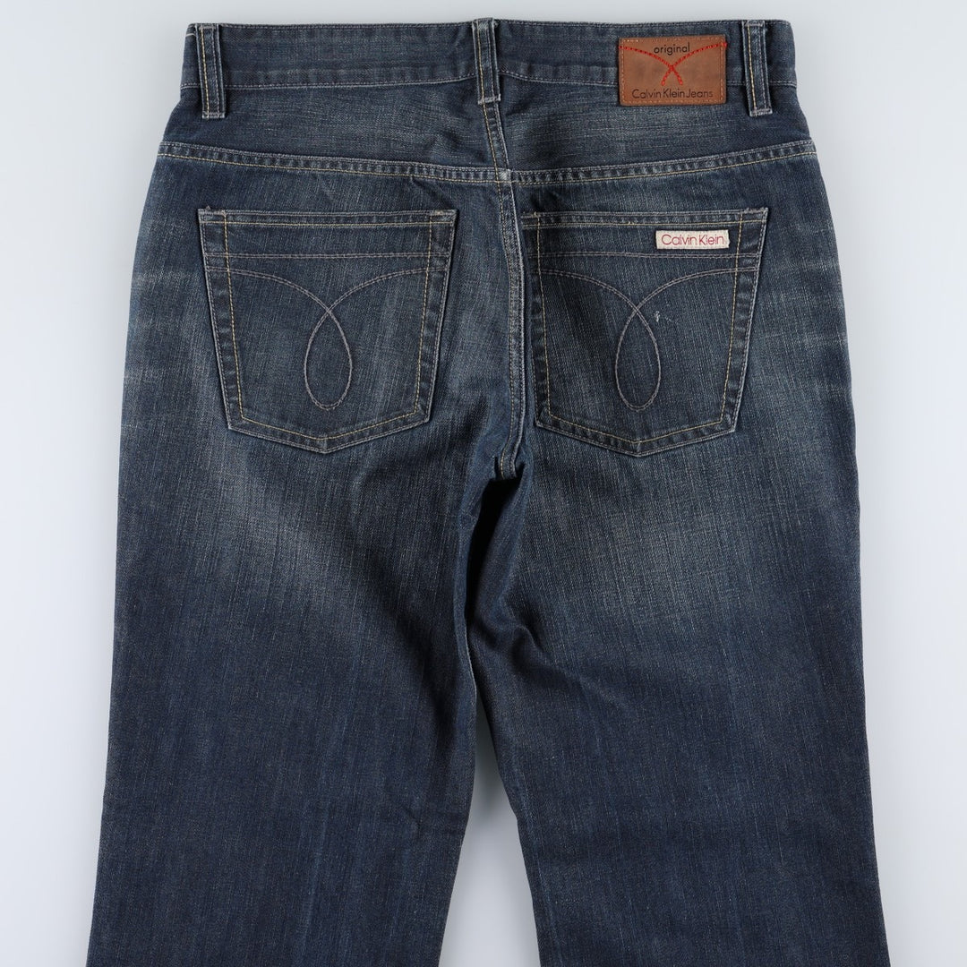1990'S Calvin Klein Jeans Straight Denim Pants, Men's Size W33 (approx.), Vintage unclear blue type Vintage Second Hand