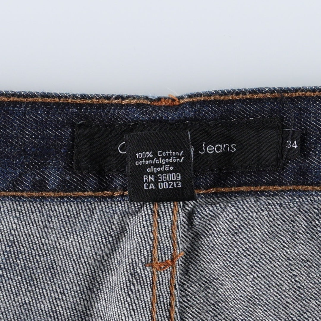 Calvin Klein Jeans Bootcut Denim Pants, Men's Size W36 (approx.) cotton blue type Vintage Second Hand