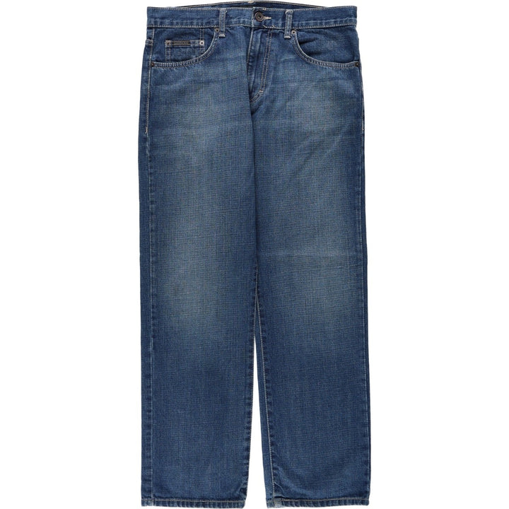 Calvin Klein Relaxed Straight Easy Fit Straight Denim Pants (Men's W35 equivalent) cotton blue type Vintage Second Hand