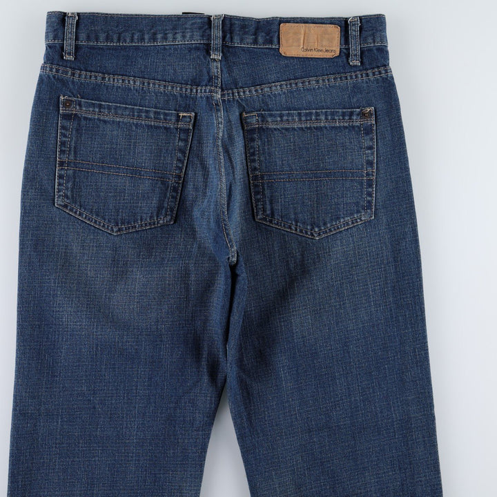 Calvin Klein Relaxed Straight Easy Fit Straight Denim Pants (Men's W35 equivalent) cotton blue type Vintage Second Hand