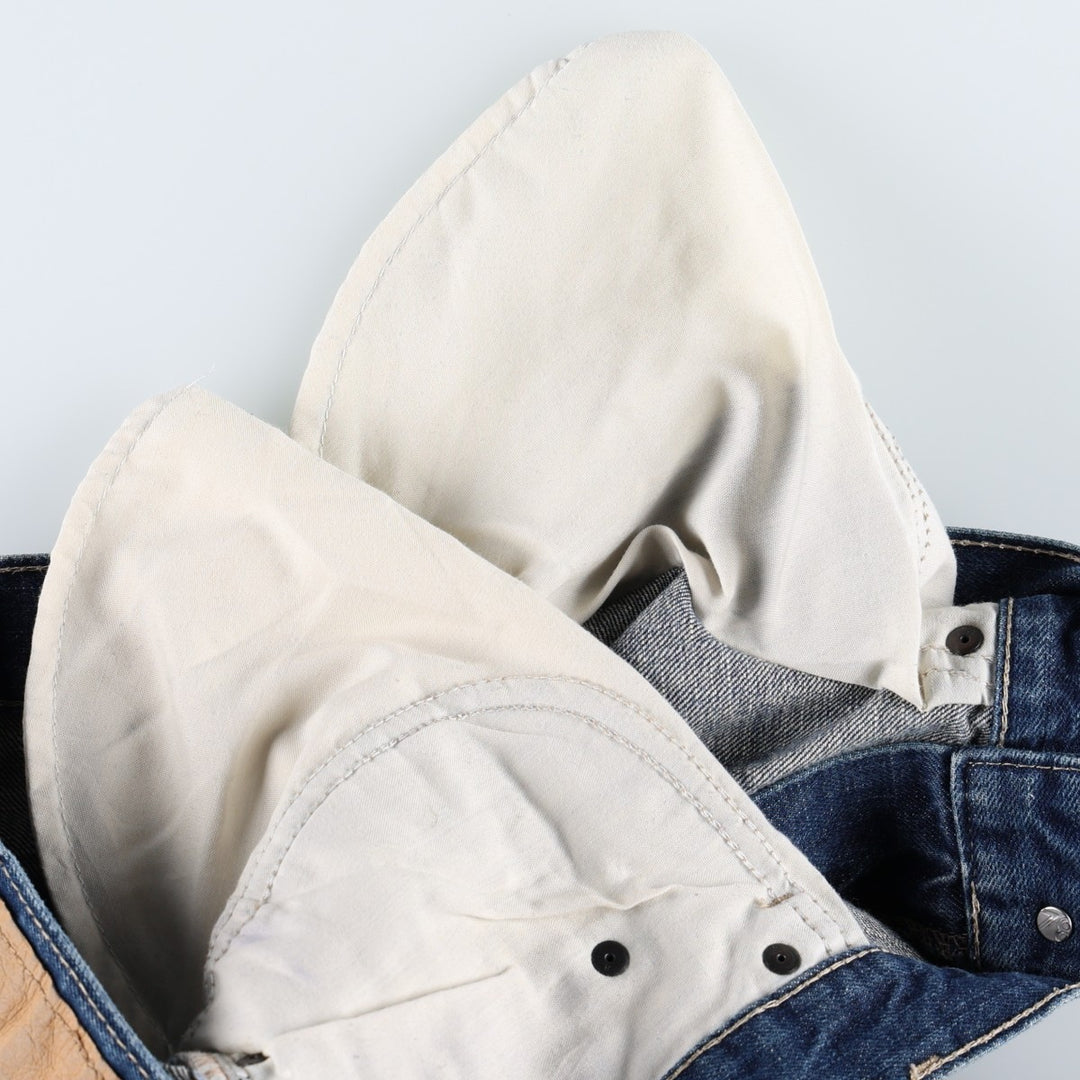 Calvin Klein Relaxed Straight Easy Fit Straight Denim Pants (Men's W35 equivalent) cotton blue type Vintage Second Hand