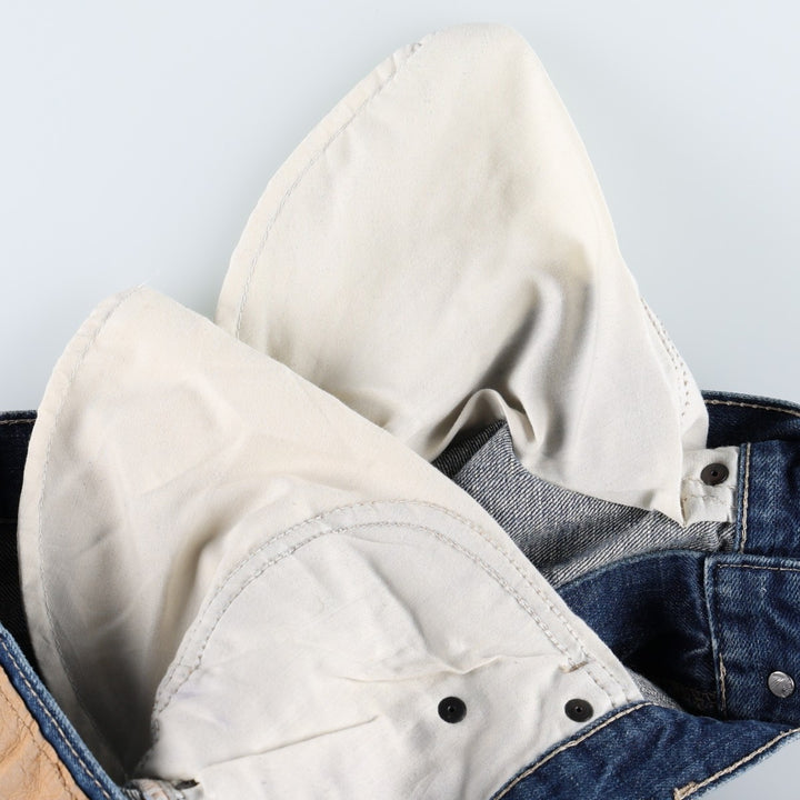 Calvin Klein Relaxed Straight Easy Fit Straight Denim Pants (Men's W35 equivalent) cotton blue type Vintage Second Hand