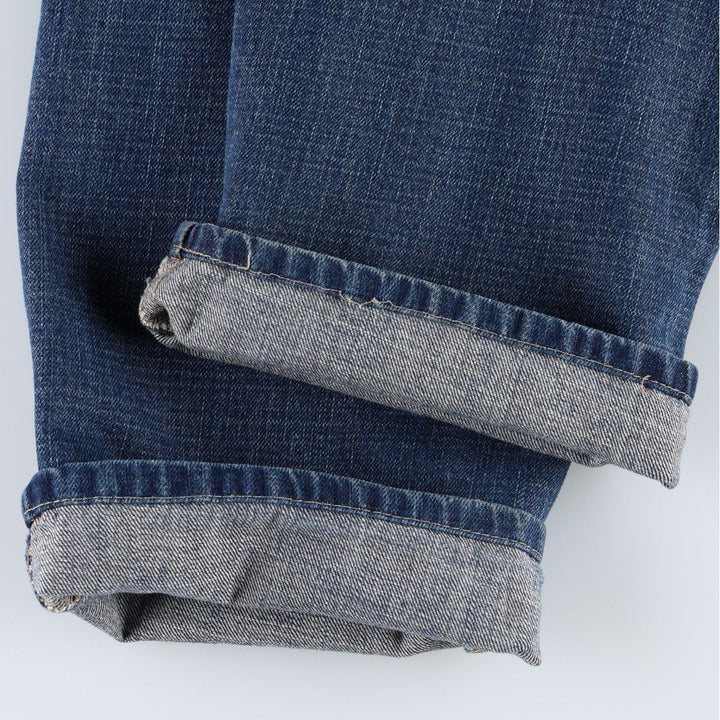 Calvin Klein Relaxed Straight Easy Fit Straight Denim Pants (Men's W35 equivalent) cotton blue type Vintage Second Hand