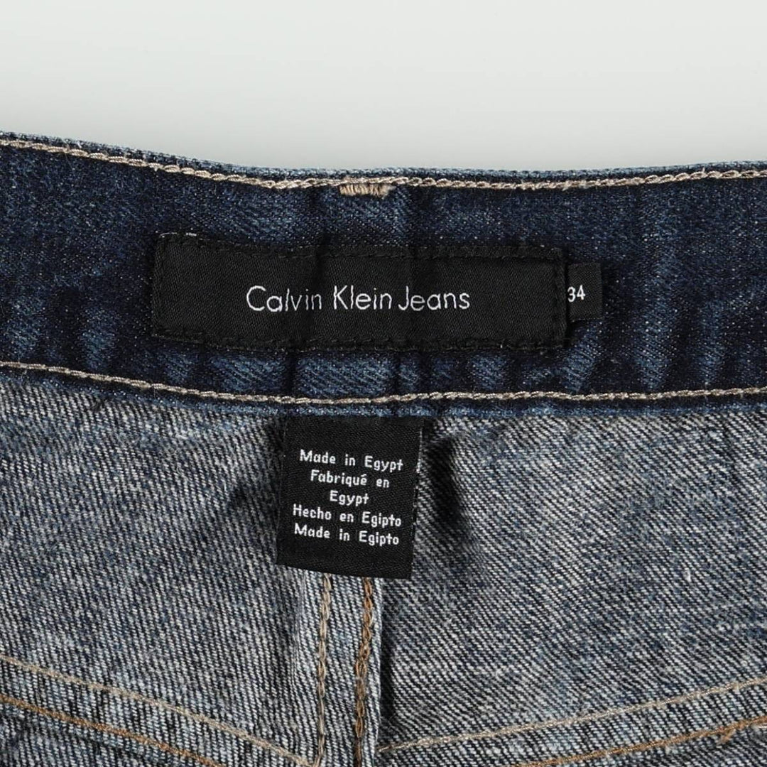 2000'S Calvin Klein Jeans Relaxed Straight Straight Denim Pants, Men's W34 (approx.) cotton blue type Vintage Second Hand