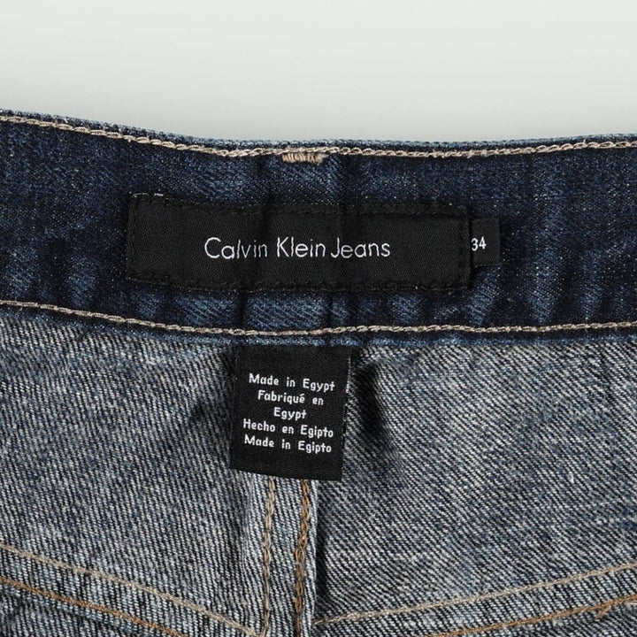 2000'S Calvin Klein Jeans Relaxed Straight Straight Denim Pants, Men's W34 (approx.) cotton blue type Vintage Second Hand