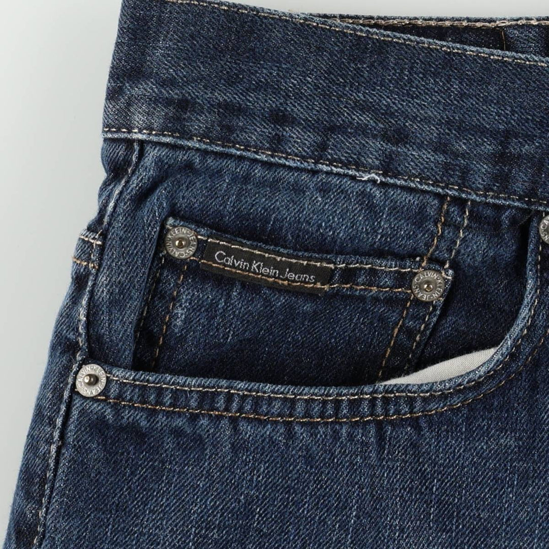 2000'S Calvin Klein Jeans Relaxed Straight Straight Denim Pants, Men's W34 (approx.) cotton blue type Vintage Second Hand