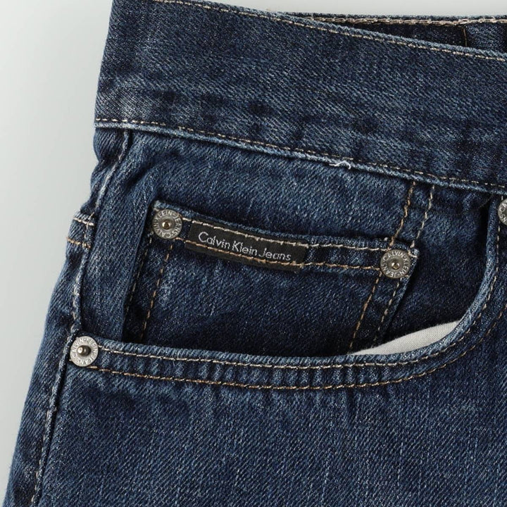 2000'S Calvin Klein Jeans Relaxed Straight Straight Denim Pants, Men's W34 (approx.) cotton blue type Vintage Second Hand