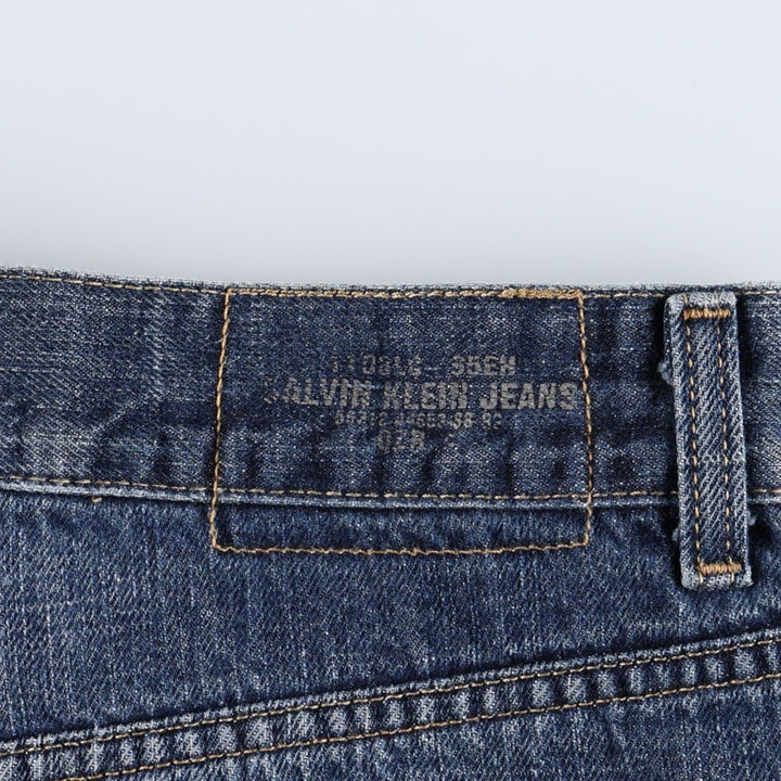 Calvin Klein straight-leg denim jeans for men, size W35 (approx.) cotton blue type Vintage Second Hand