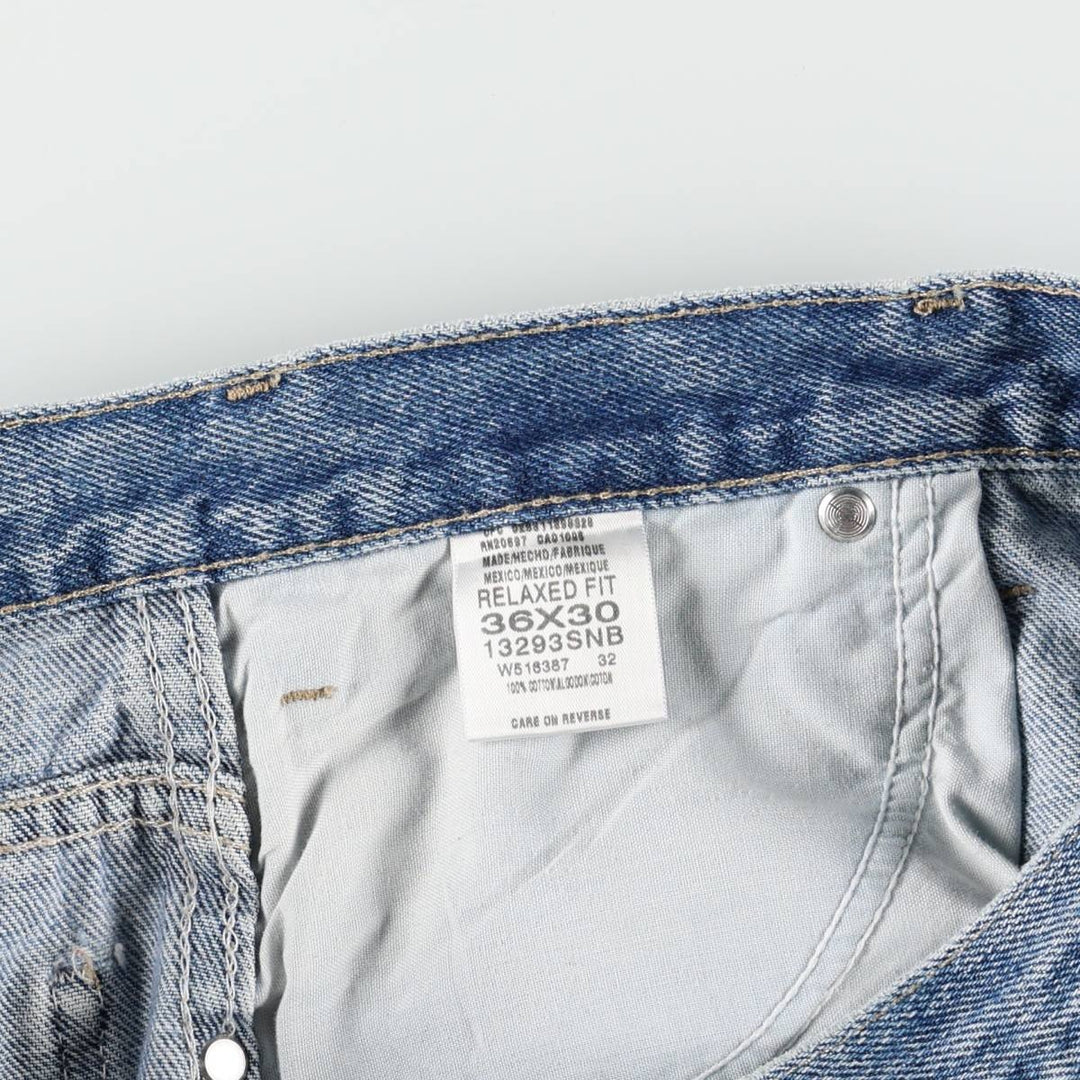 Dickies Relaxed Fit Tapered Denim Pants, Men's Size W35 (approx.) cotton blue type Vintage Second Hand