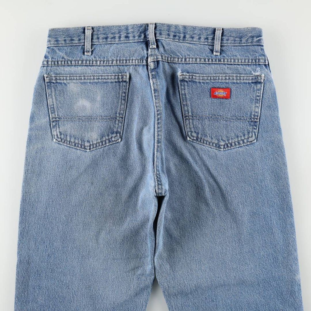 Dickies Relaxed Fit Tapered Denim Pants, Men's Size W35 (approx.) cotton blue type Vintage Second Hand