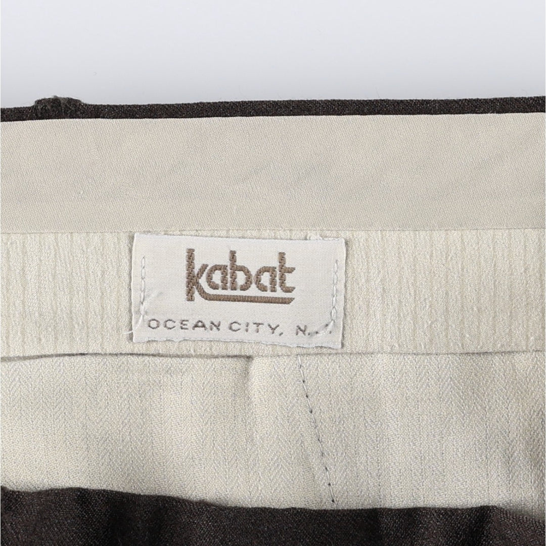 ~90'S Kabat Two-Pleat Wool Trousers, Men's W33 (approx.), Vintage wool dark chocolate Vintage Second Hand
