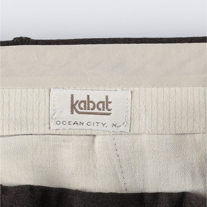 ~90'S Kabat Two-Pleat Wool Trousers, Men's W33 (approx.), Vintage wool dark chocolate Vintage Second Hand