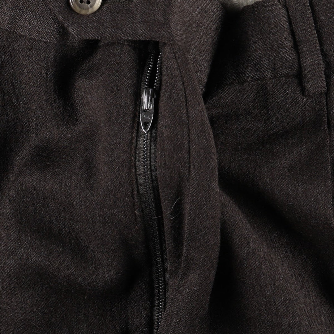 ~90'S Kabat Two-Pleat Wool Trousers, Men's W33 (approx.), Vintage wool dark chocolate Vintage Second Hand