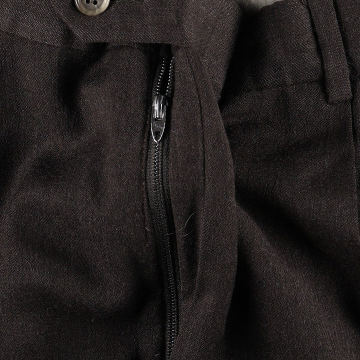~90'S Kabat Two-Pleat Wool Trousers, Men's W33 (approx.), Vintage wool dark chocolate Vintage Second Hand