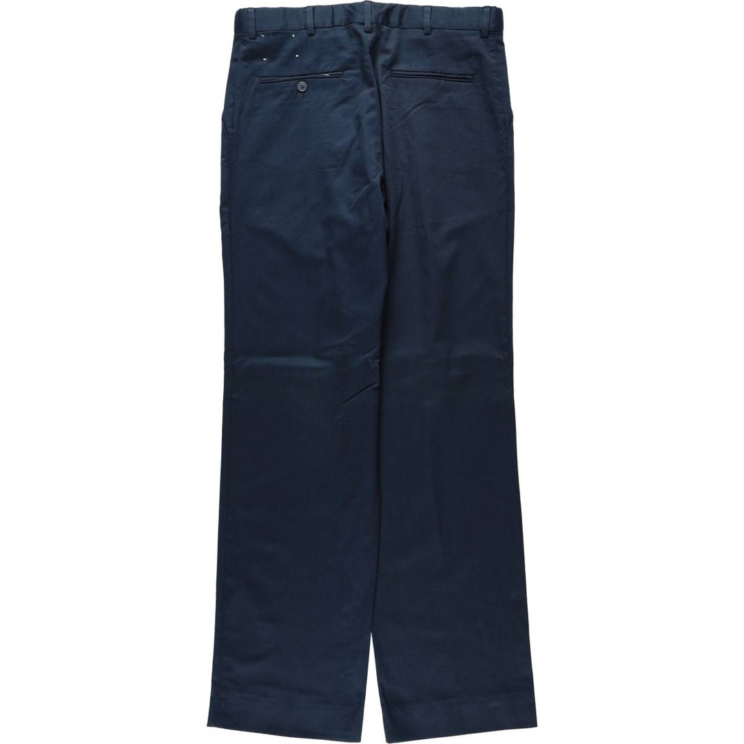 ~1990'S Norm Thompson Two-Pleat Slacks Pants, Men's Size W34 (approx.), Vintage unclear navy blue type Vintage Second Hand