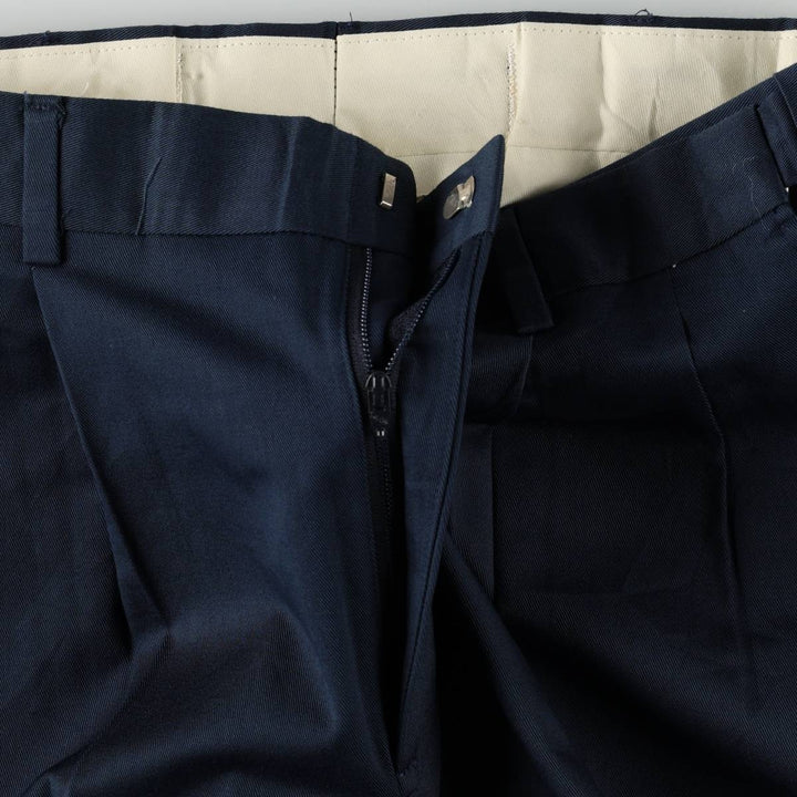 ~1990'S Norm Thompson Two-Pleat Slacks Pants, Men's Size W34 (approx.), Vintage unclear navy blue type Vintage Second Hand