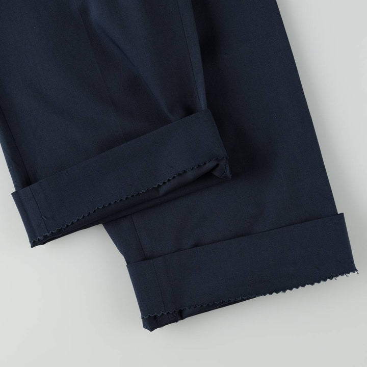 ~1990'S Norm Thompson Two-Pleat Slacks Pants, Men's Size W34 (approx.), Vintage unclear navy blue type Vintage Second Hand