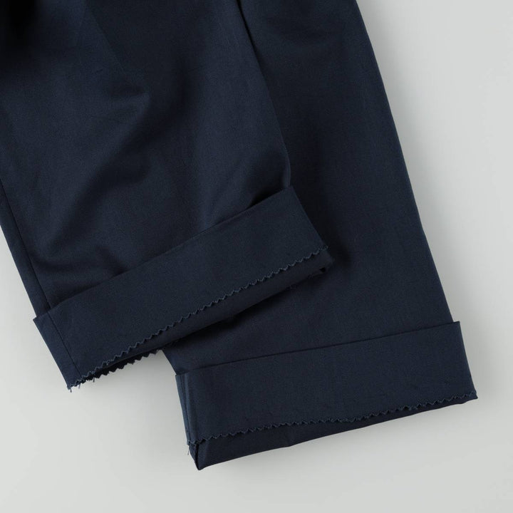~1990'S Norm Thompson Two-Pleat Slacks Pants, Men's Size W34 (approx.), Vintage unclear navy blue type Vintage Second Hand