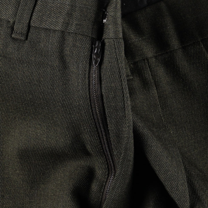 Stripe Pattern Two-pleat Slacks Pants Men's W34 Vintage unclear Khaki type Vintage Second Hand