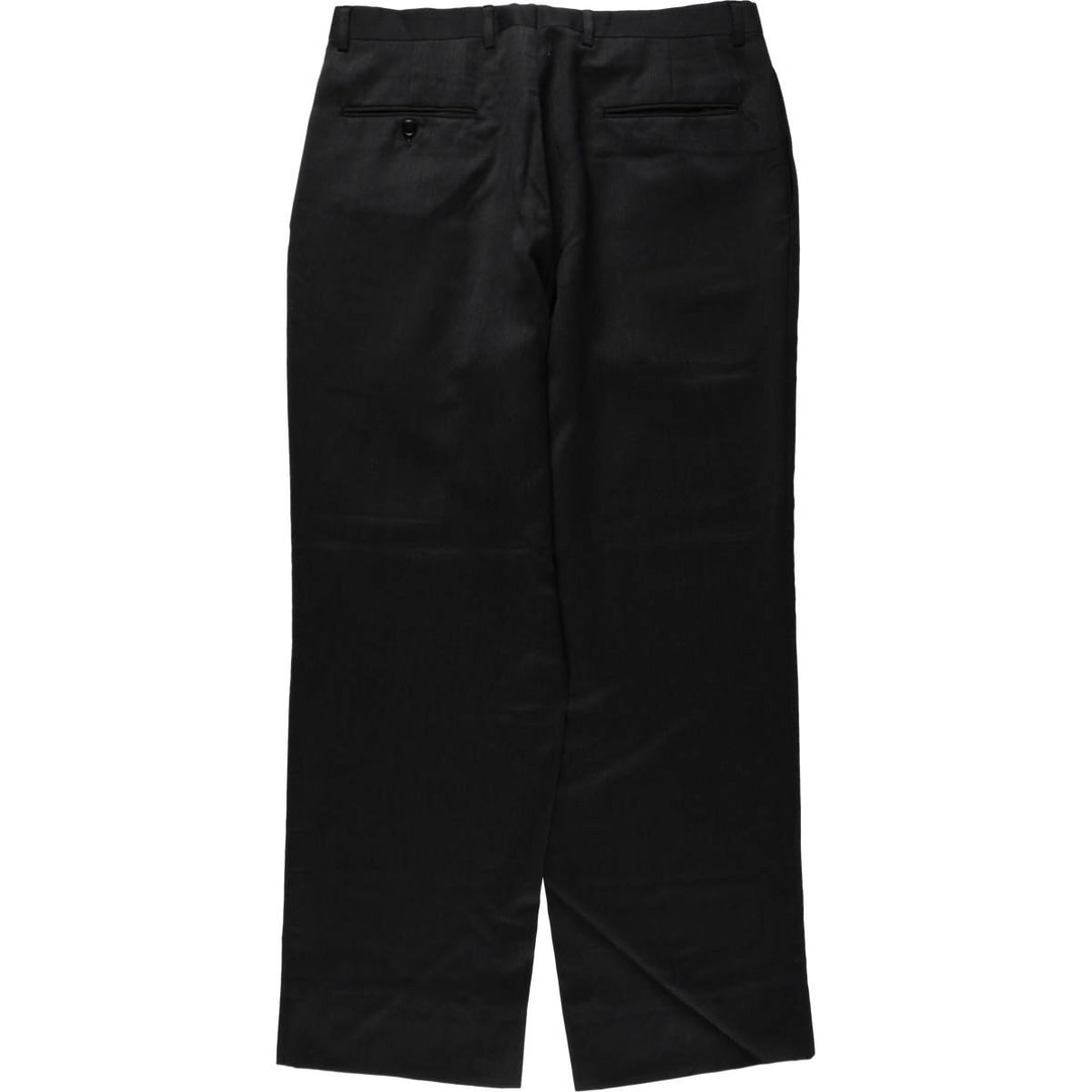 Two-pleat wool trousers, men's size W34 (approx.), vintage. wool black type Vintage Second Hand