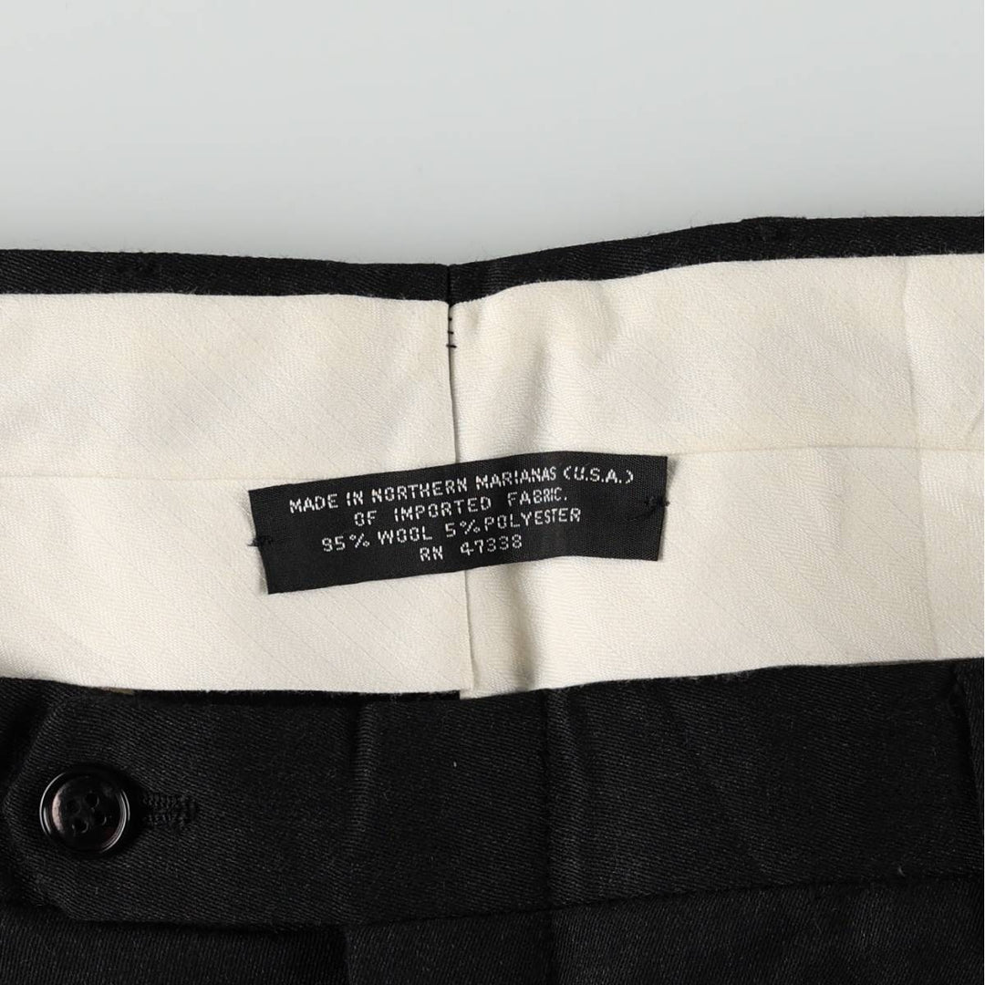 Two-pleat wool trousers, men's size W34 (approx.), vintage. wool black type Vintage Second Hand