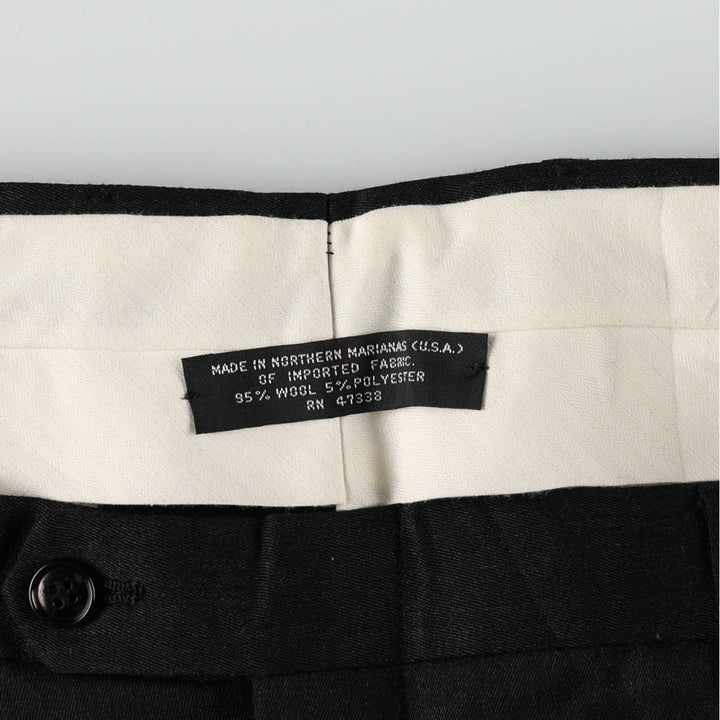 Two-pleat wool trousers, men's size W34 (approx.), vintage. wool black type Vintage Second Hand