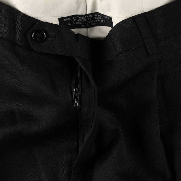 Two-pleat wool trousers, men's size W34 (approx.), vintage. wool black type Vintage Second Hand