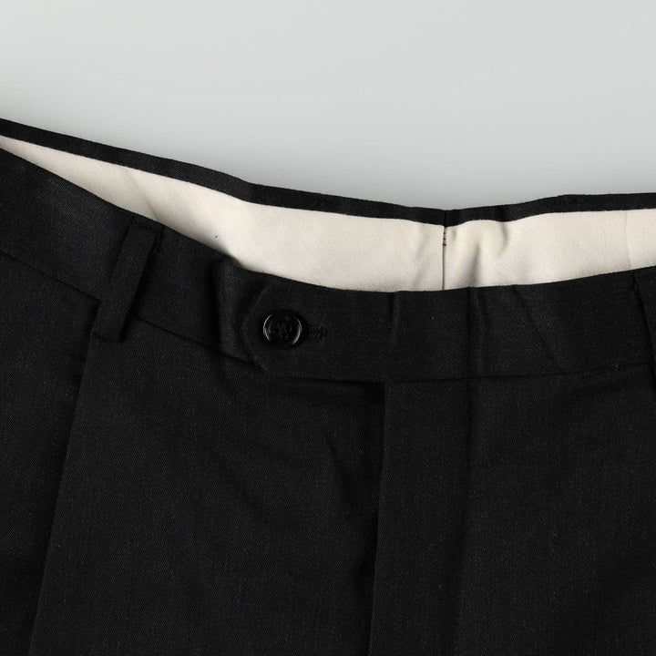 Two-pleat wool trousers, men's size W34 (approx.), vintage. wool black type Vintage Second Hand