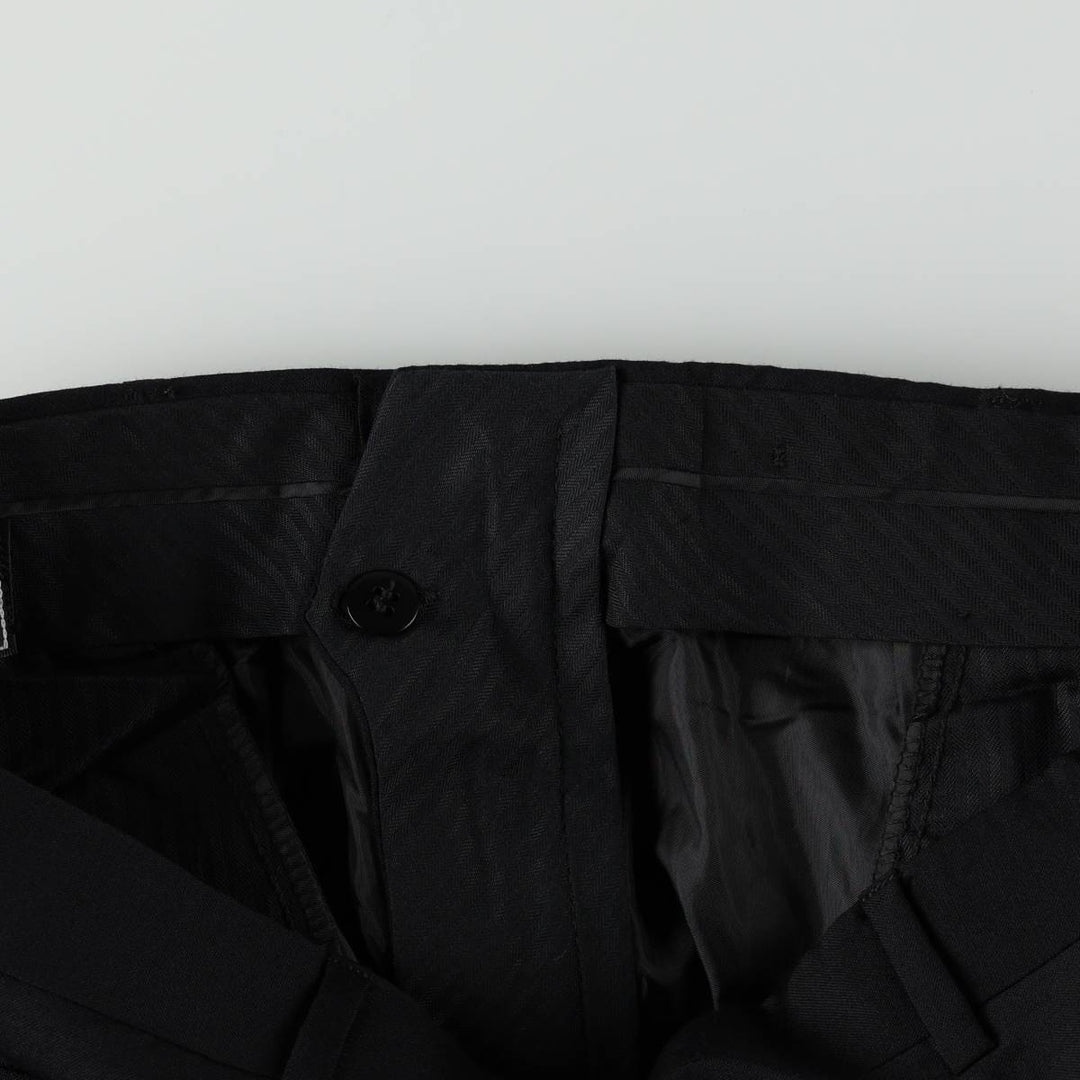 ~90'S Charter Club Club Room Two-Pleat Wool Trousers, Men's W34 (approx.) Vintage wool navy blue type Vintage Second Hand