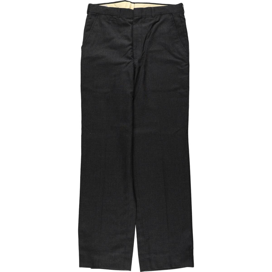 ~1990'S ADAMS ROW Wool Pants Slacks Made in USA Men's W32 equivalent Vintage wool Charcoal Vintage Second Hand