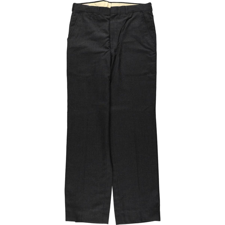 ~1990'S ADAMS ROW Wool Pants Slacks Made in USA Men's W32 equivalent Vintage wool Charcoal Vintage Second Hand