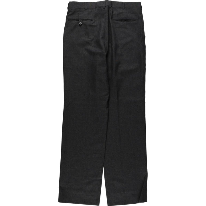 ~1990'S ADAMS ROW Wool Pants Slacks Made in USA Men's W32 equivalent Vintage wool Charcoal Vintage Second Hand