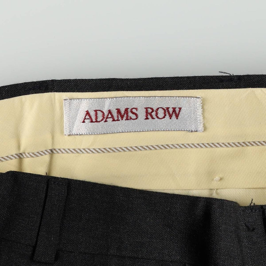 ~1990'S ADAMS ROW Wool Pants Slacks Made in USA Men's W32 equivalent Vintage wool Charcoal Vintage Second Hand