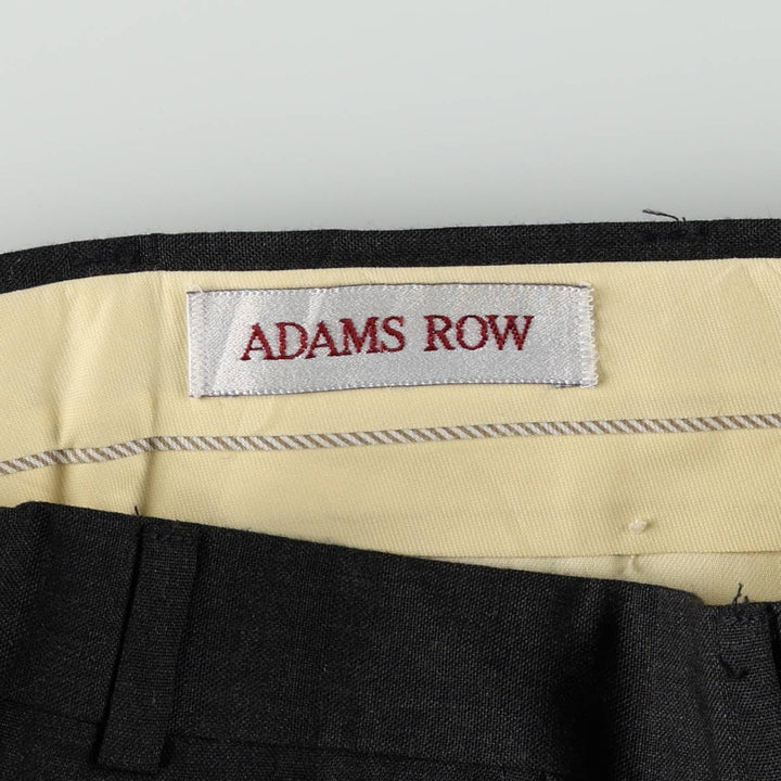 ~1990'S ADAMS ROW Wool Pants Slacks Made in USA Men's W32 equivalent Vintage wool Charcoal Vintage Second Hand