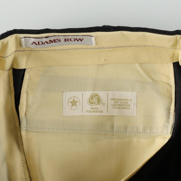 ~1990'S ADAMS ROW Wool Pants Slacks Made in USA Men's W32 equivalent Vintage wool Charcoal Vintage Second Hand