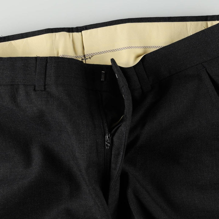 ~1990'S ADAMS ROW Wool Pants Slacks Made in USA Men's W32 equivalent Vintage wool Charcoal Vintage Second Hand
