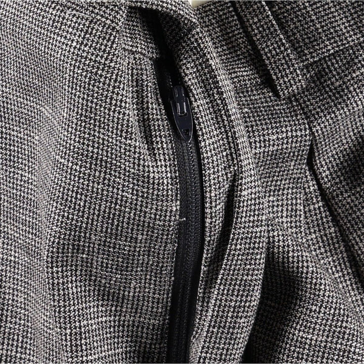 ~1990'S The Kensington Collection Check Pattern Houndstooth Pattern One-Pleat Slacks Pants Men's W31 (approx.) Vintage unclear gray type Vintage Second Hand