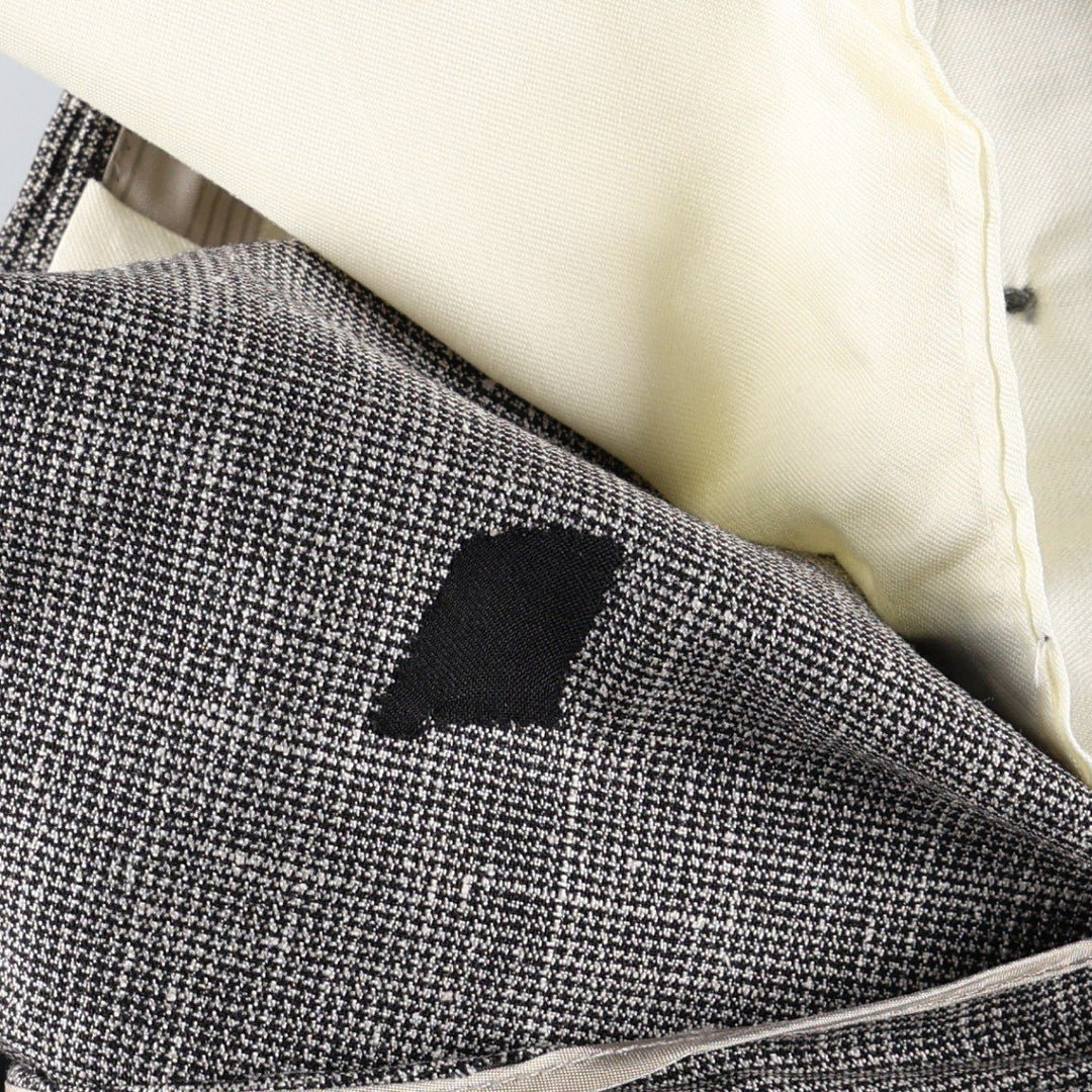 ~1990'S The Kensington Collection Check Pattern Houndstooth Pattern One-Pleat Slacks Pants Men's W31 (approx.) Vintage unclear gray type Vintage Second Hand