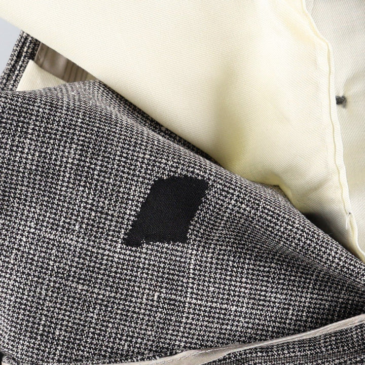 ~1990'S The Kensington Collection Check Pattern Houndstooth Pattern One-Pleat Slacks Pants Men's W31 (approx.) Vintage unclear gray type Vintage Second Hand