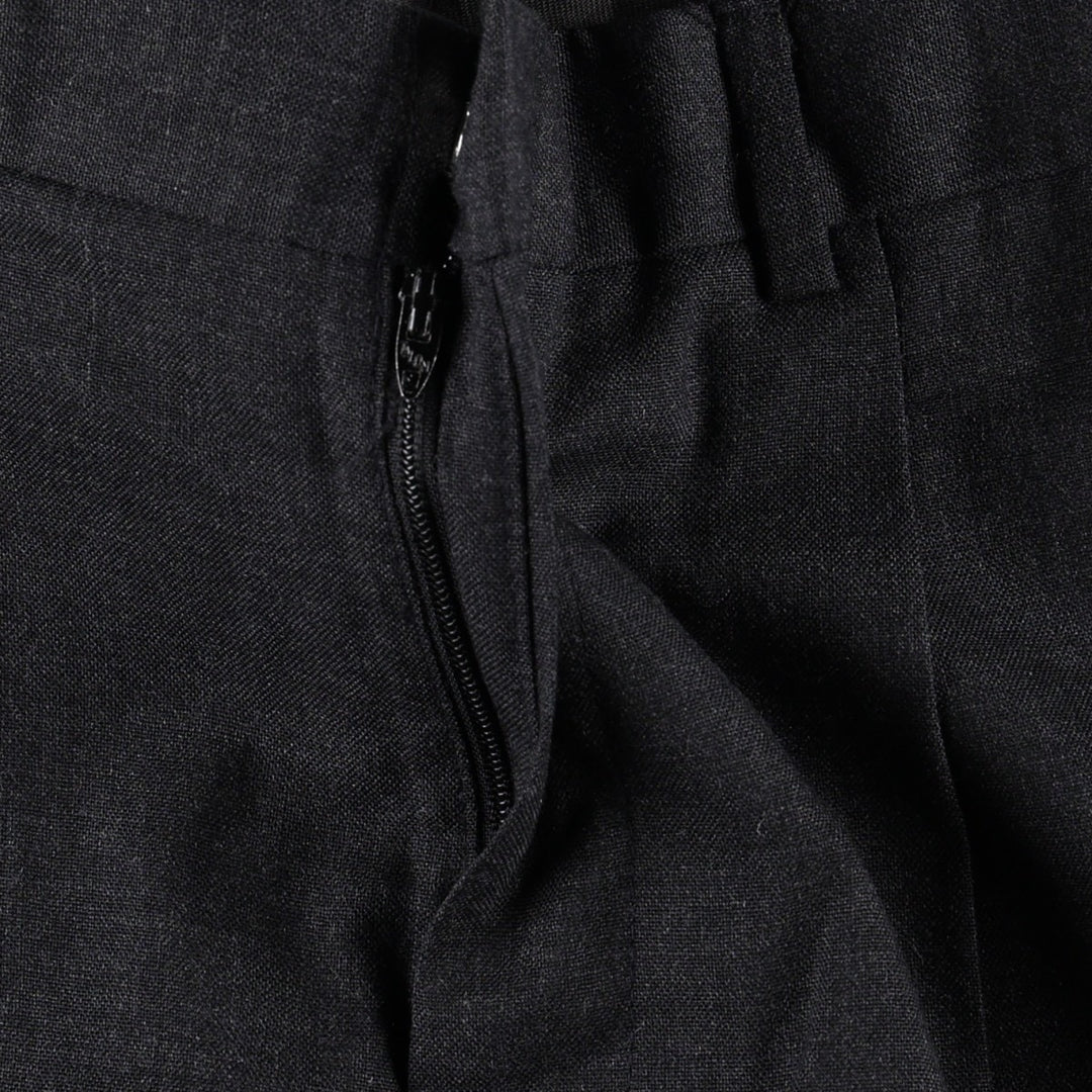 ~1990'S Deansgate Tailors Row Worsteds Two-Pleat Wool Trousers, Made in USA, Men's W34 (approx.), Vintage wool Charcoal Vintage Second Hand