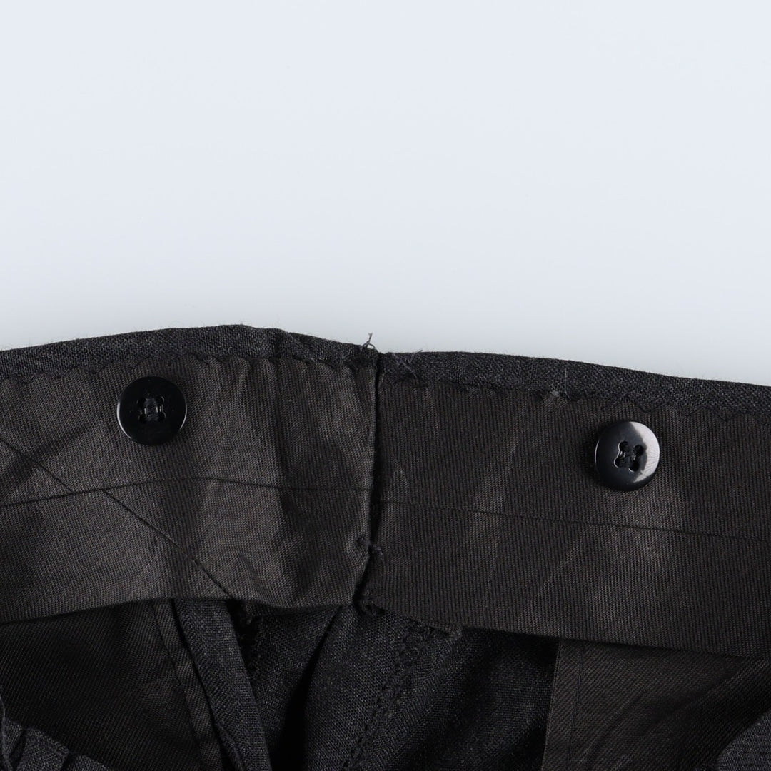 ~1990'S Deansgate Tailors Row Worsteds Two-Pleat Wool Trousers, Made in USA, Men's W34 (approx.), Vintage wool Charcoal Vintage Second Hand