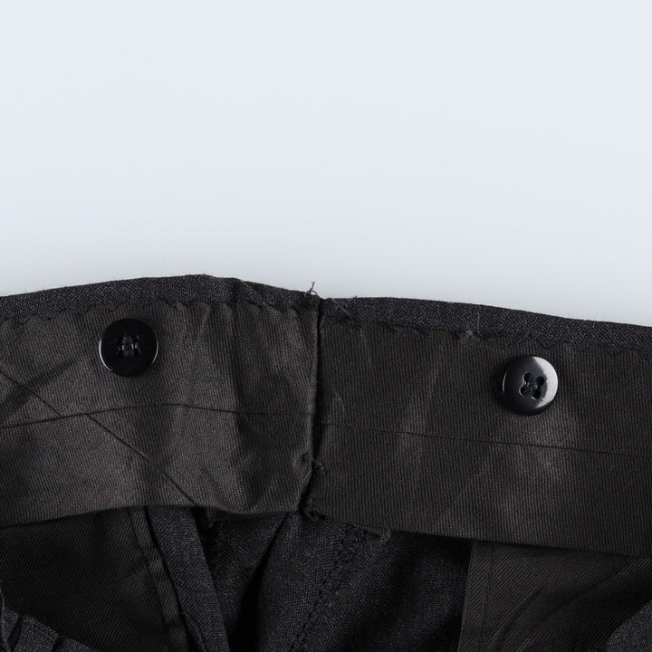~1990'S Deansgate Tailors Row Worsteds Two-Pleat Wool Trousers, Made in USA, Men's W34 (approx.), Vintage wool Charcoal Vintage Second Hand