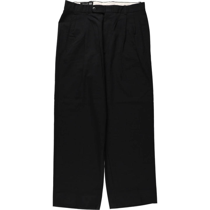 BOULEVARD CLUB Two-Pleat Slacks, Made in Canada, Men's Size W31 (approx.), Vintage polyester black type Vintage Second Hand
