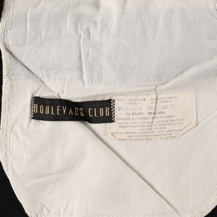 BOULEVARD CLUB Two-Pleat Slacks, Made in Canada, Men's Size W31 (approx.), Vintage polyester black type Vintage Second Hand