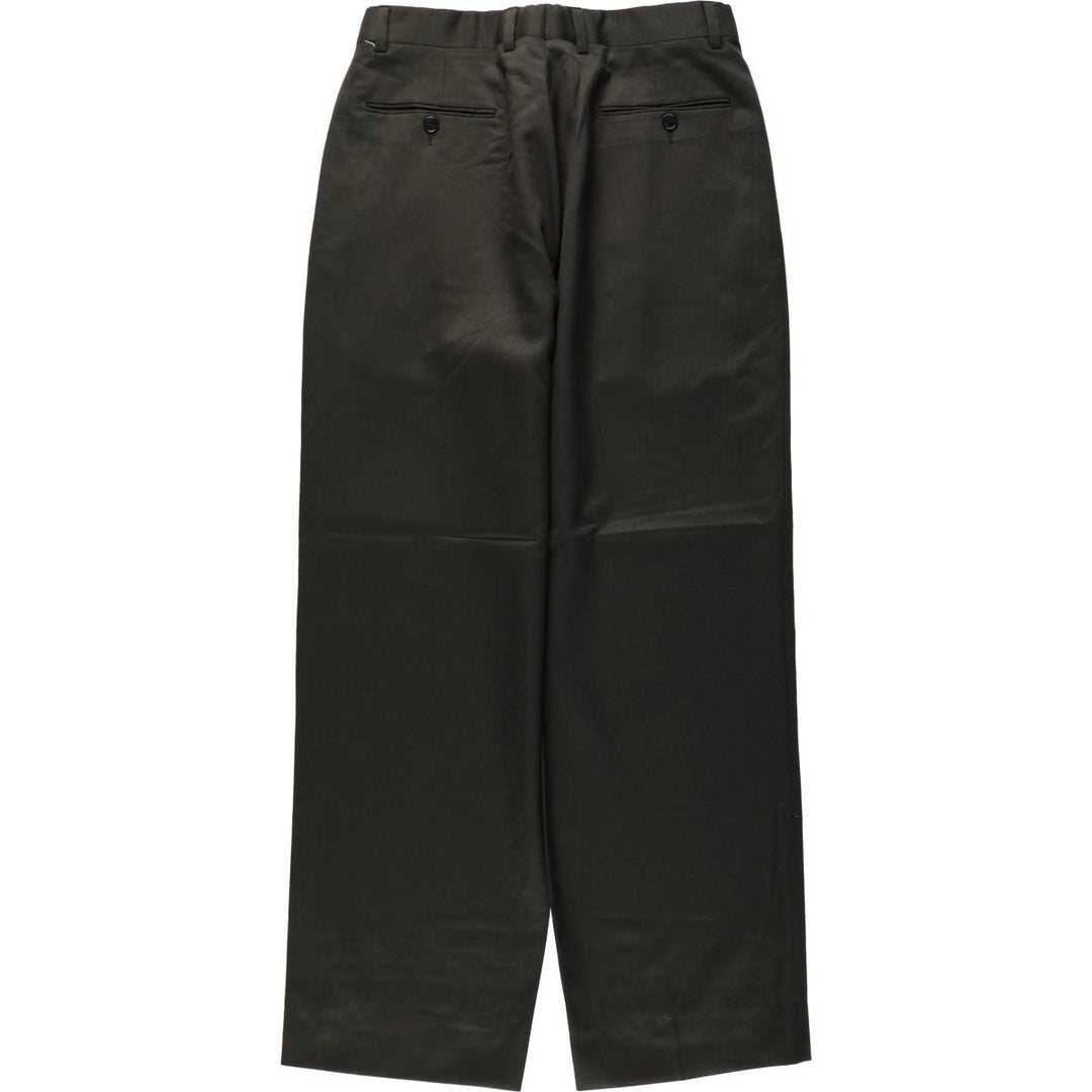 Two-pleat wool trousers, men's size W30 equivalent, vintage. unclear dark green Vintage Second Hand